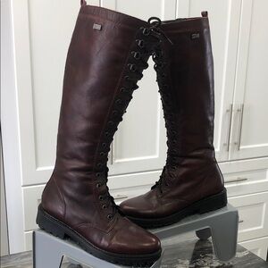 Remonte Tex Women’s Riding Boots | Size 38 | Burgundy | Lace Up & Zip